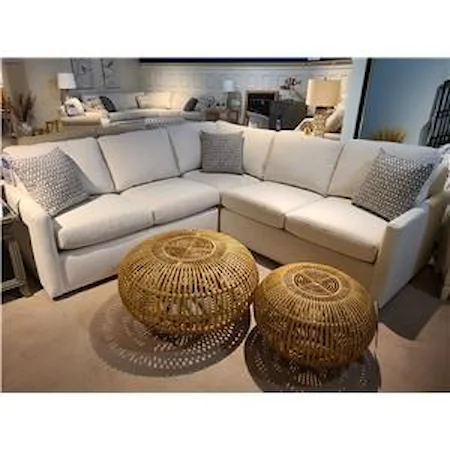 Two Piece Sectional with Throw Pillows